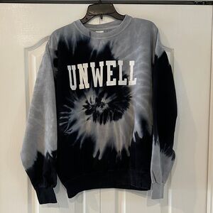 CHD Unwell Black and Gray Tie-Dye Women's Sweatshirt